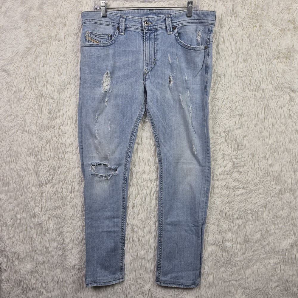 DIESEL Industry THAVAR 849E Strech Slim Skinny Denim Jeans 34 x32‎ Distressed